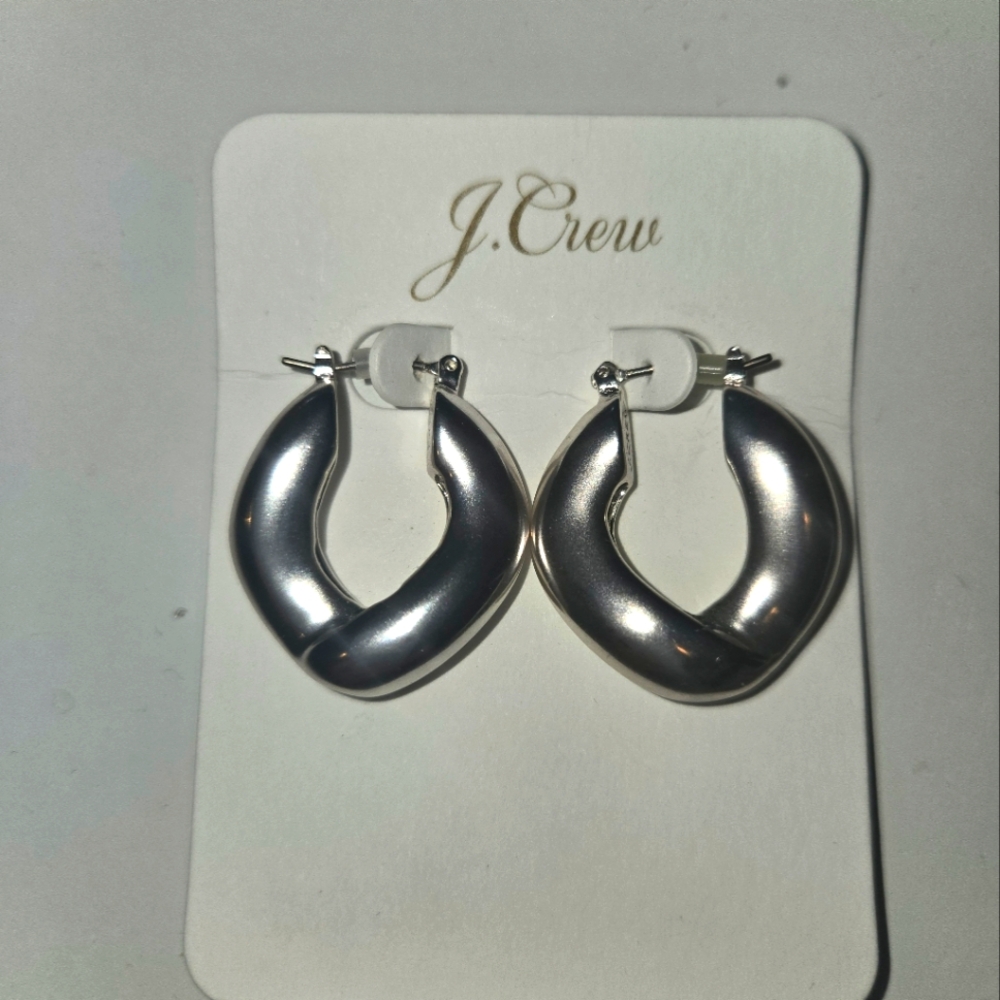 J Crew Rounded Curb Link Earrings